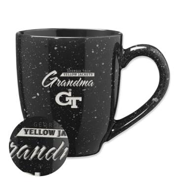 Imagem de Rico Industries NCAA Georgia Tech Yellow Jackets - GT Grandma 473 ml Caneca de café de cerâmica salpicada gravada a laser