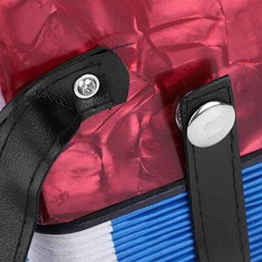 Imagem de Acordeão de piano de baixo, ABS 8 Bass 17 teclas para iniciantes, para estudantes (vermelho, 12)