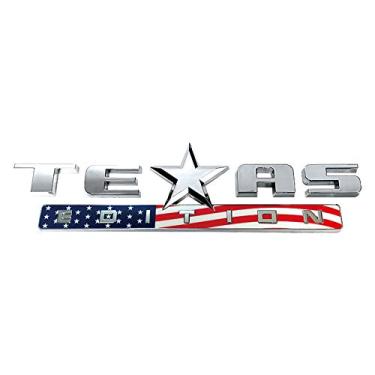 Imagem de Mr. Brighton LED 1 peça de prata + bandeira americana 3D edição Texas Emblema compatível com Chevy Silverado Sierra Car Truck Auto Universal Decal