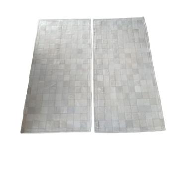 Imagem de Tapete De Couro Natural Par Beira Cama (Passadeira) 1,00 x 0,50 M (Branco)