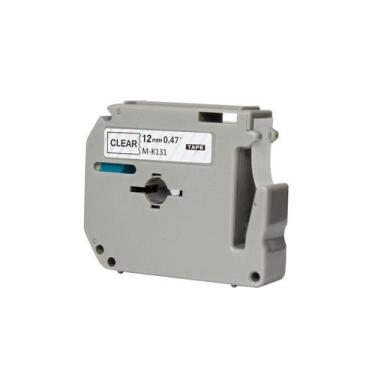 Imagem de Fita rotuladora compatível M-k131 12mmX8m Preto no Transparente - XFUL