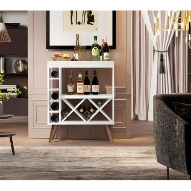 Imagem de Aparador com Adega Chateau - Pés Palito - Branco