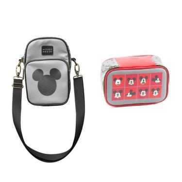 Imagem de Estojo 100 Pens Mickey + Bolsa Disney Zona Criativa - Cinza