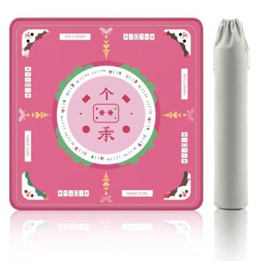 Imagem de 2F22E Mahjong Mat, Noise Reduction Non-Slip Mahjong Mat for Table, 32.4 * 32.4 Inch Mahjong Table Mat for Poker, Board Games Table Mat, Card Games, Dominoes,Tile Games(New)