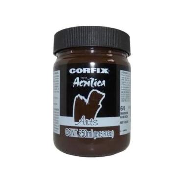 Imagem de Tinta Acrílica G1 Arts 064 Marrom Van Dock 250ml Corfix, 064 - MARRON 
