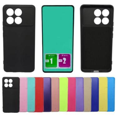 Imagem de Kit Capa Aveludada Para Poco F6 Pro 5g + Pelicula Ceramica - Mustangsh