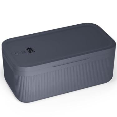 Imagem de Caixa de armazenamento com trava para segurança de medicamentos, pequena caixa com cadeado para lanches, cofre de telefone com código de combinação para casa/geladeira/escritório/armazenamento de