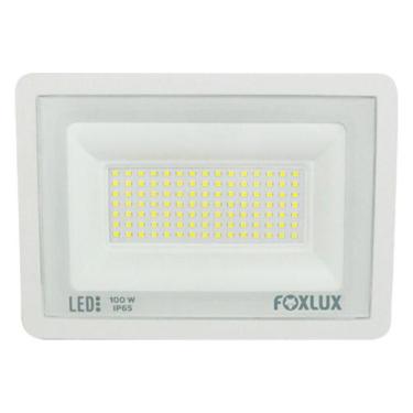 Imagem de Refletor Led Bivolt Foxlux, Branco, 100W, 6500K