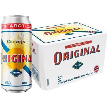 Imagem de Cerveja Antarctica Original 12 Unidades Lata 473ml