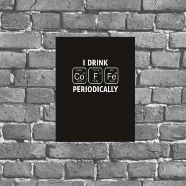 Imagem de Placa Decorativa Café Tabela Periódica 18X27Cm