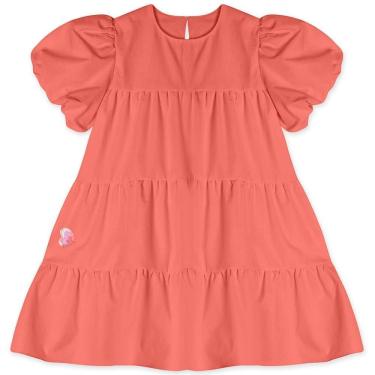 Imagem de Vestido Lilica Ripilica Manga Curta Laranja