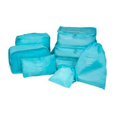 Imagem de Organizador necessaire para mala de viagem kit 8 peças coleção unique 