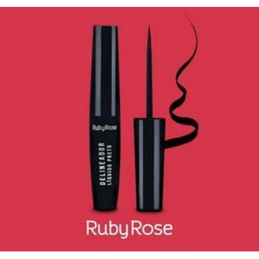 Imagem de Delineador líquido preto ruby rose hb-8406