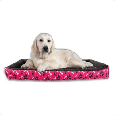 Imagem de Cama Para Cachorro Grande Cama Pet Xg Gigante Impermeável (Pata Pink)