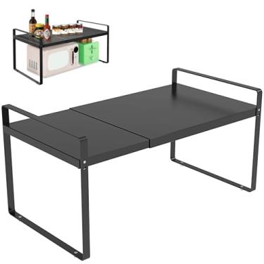 Imagem de KOMOHOM Prateleiras de armário ajustáveis de 23 cm, prateleiras de metal expansível para despensa e organização de cozinha (1 peça)