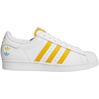 Imagem de adidas Almofada Supernova Masculina, Branco/Team Collegiate Gold/Pulse Blue, 10