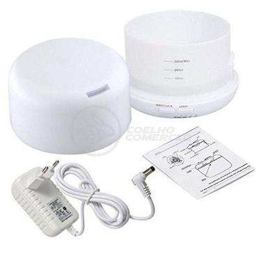 Imagem de Aromatizador Umidificador Difusor Eletrônico Ambiente Desing Minimalista Luz De Led Rgb 300Ml