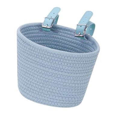 Imagem de Vaveren Cesta de bicicleta infantil multifuncional de fácil instalação, decoração premium para bicicleta, cesta frontal para crianças, camping, compras, Azul