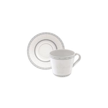 Imagem de Conjunto Xícara E Pires De Chá Gabrielle Em Porcelana Decorada - Tramontina