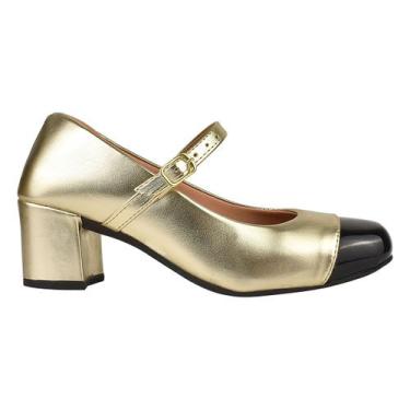 Imagem de Scarpin Feminino Salto Grosso Luxo Sapato Boneca Social Fino - Zature 