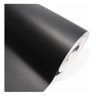 Imagem de Papel Adesivo Vinilico Lavável Envelopamento para Moveis Geladeira Preto Fosco 1mx50cm