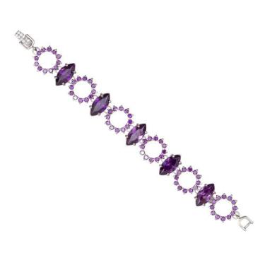 Imagem de Bracelete Zircônia BL0267 - Akasaki, Lilás, Prateado