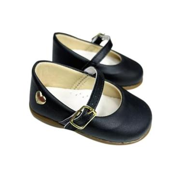 Imagem de Sapatilha Preta Menina Sandália Bebê Sapato Infantil Sapatinho (Preto, BR, Bebê, Numérico, 20)