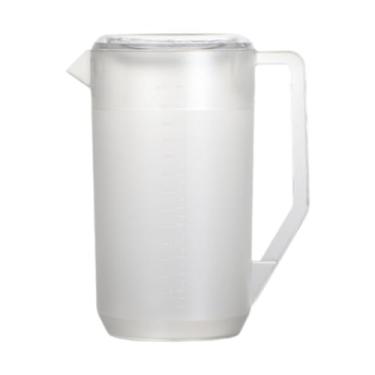 Imagem de Ioensy Jarra com balança, jarra de água portátil, para bebidas, chá gelado, chaleira para restaurante, catering, geladeira, leite doméstico, 2400ml Transparente