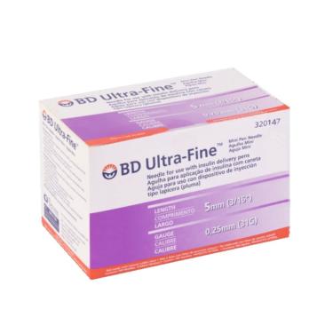 Imagem de Agulha Para Caneta Ultra-fine 5mm Bd 100 Unidades