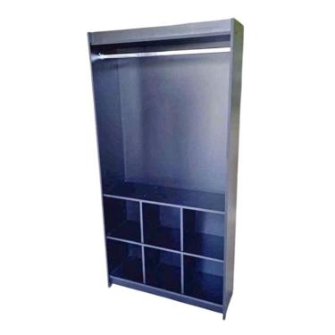 Imagem de Cabideiro Com Nicho Inferior 100% Mdf Preto - Suprema Móveis