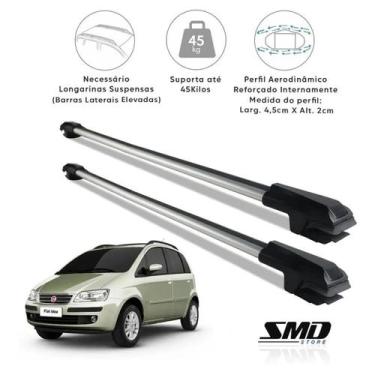 Imagem de Rack Travessa Teto Prata Aluminio Fiat Idea 2004 A 2016 - SMD