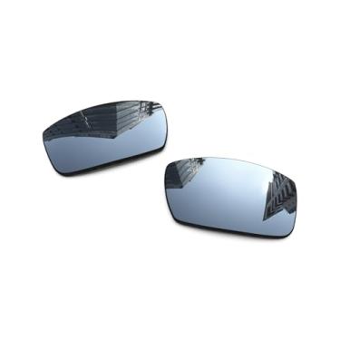 Imagem de Lentes de reposição polarizadas de 1,6 mm para óculos de sol Oakley Gascan OO9014, proteção UV, lente espelhada escura - Mais opções, Cromado prateado - polarizado espelhado, One Size