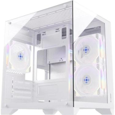 Imagem de Gabinete Gamer Fortrek Clarity Branco Lateral Vidro