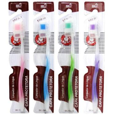 Imagem de Escova dental media com protetor de cerda colors craft - OM UTILIDADES