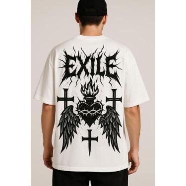 Imagem de Camiseta Streetwear Oversized Masculina Branca - swagon, 4, GG