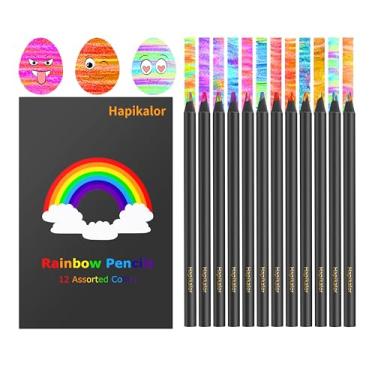 Imagem de Lápis de Cor Arco-Íris Hapikalor, 12 Cores Sortidas, Jumbo, Núcleo Grosso 0,5cm, para Adultos e Crianças