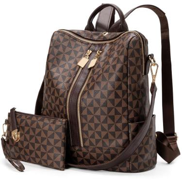 Imagem de Mochila, bolsa de couro Li-Ayion, anti-roubo, moda feminina, preta