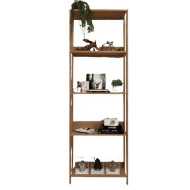 Imagem de Estante Organizadora Multiuso com Mini Estante para Livros e Livreiro de Aço - Estante para Ambientes Elegantes(Amadeirado)