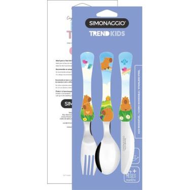 Imagem de Talher Infantil Princesa Disney Inox Simonaggio Frozen Minnie Carros T