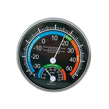 Imagem de Ｂｅｓｇａ Termômetro Higrômetro Medidor de Temperatura E Umidade para Lobbies de Hotéis E Jardins, PRETO, Tamanho real