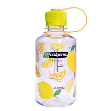 Imagem de Nalgene Garrafa de água Sustain Tritan sem BPA feita com material derivado de 50% de resíduos plásticos, 473 ml, boca estreita, limão