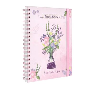 Imagem de Agenda Planner Semanal Plus 2026 Personalizada Profissões Floral Biomedicina Rosa