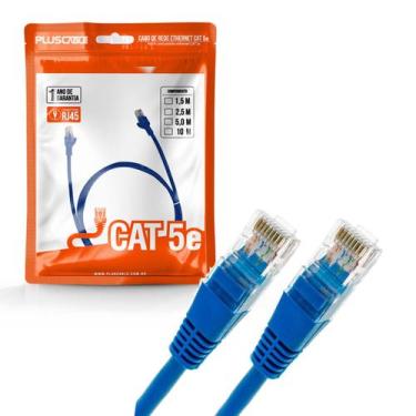 Imagem de Cabo De Rede Patch Cord Plus Cable Cat.5E 10M Azul Gigabit - PLUSCABLE