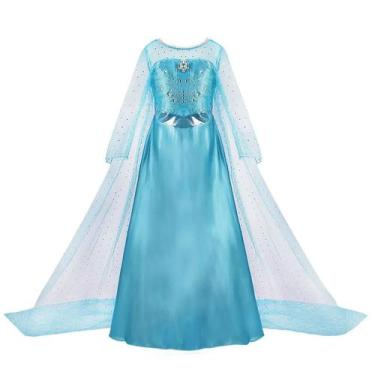 Imagem de Vestido de Princesa Elsa e Anna para Festa e Palco - Fantasia Infantil