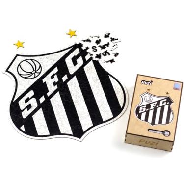 Imagem de Quebra-Cabeça Santos FC Escudo Oficial com Peças de Madeira - Puzi (G)