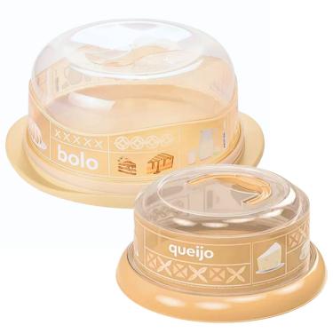 Imagem de Boleira + Queijeira Com Tampa Plasútil - Nova Coleção