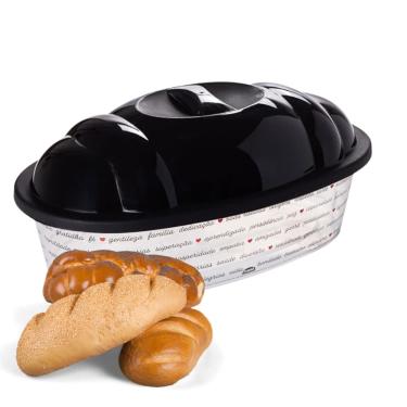 Imagem de Porta Pão Vasilha Plástica - Guardar Pães Pote C/ Tampa
