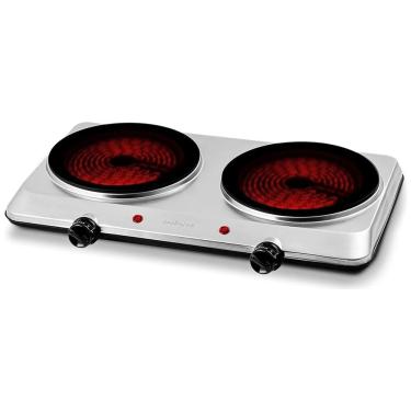Imagem de Cooktop Duplo Elétrico de Cerâmica Infravermelha OVENTE, 1500W - Prático e Portátil para Cozinhar em Qualquer Lugar