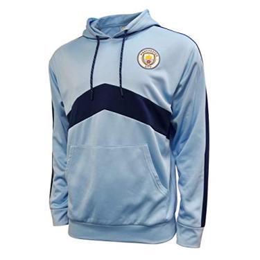 Imagem de Icon Sports Moletom masculino com capuz Manchester City – Moletom masculino casual oficial City World Football Club Active Training Top pulôver MC24PH-LB G