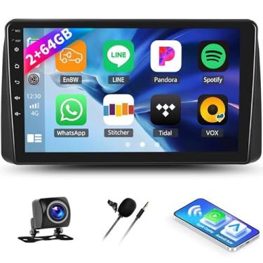 Imagem de [2+64G] Android 13 estéreo para carro Dodge Grand Caravan 2011-2020 e Chrysler Grand Voyager 2011-2015 com Carplay e Android Auto, rádio automotivo de 22 cm com link espelhado, BT, FM/RDS, WiFi, GPS,